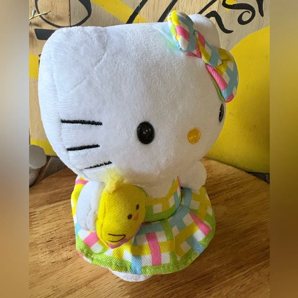 Ty Hello Kitty Sanrio Plush Holding Baby Chick 🐤 - Picture 4 of 14
